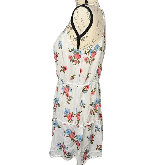 J For Justice Woman’s Floral Spaghetti Strap Halter Mini Dress Size L - Picture 4 of 4